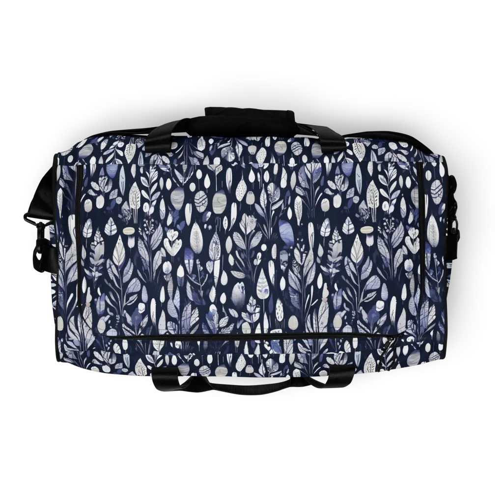 Midnight Herbarium on Duffle Bag — Top print