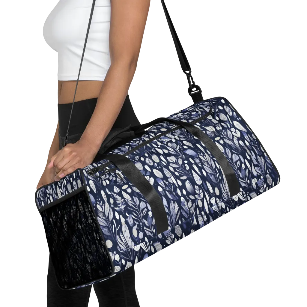 Midnight Herbarium on Duffle Bag — Front