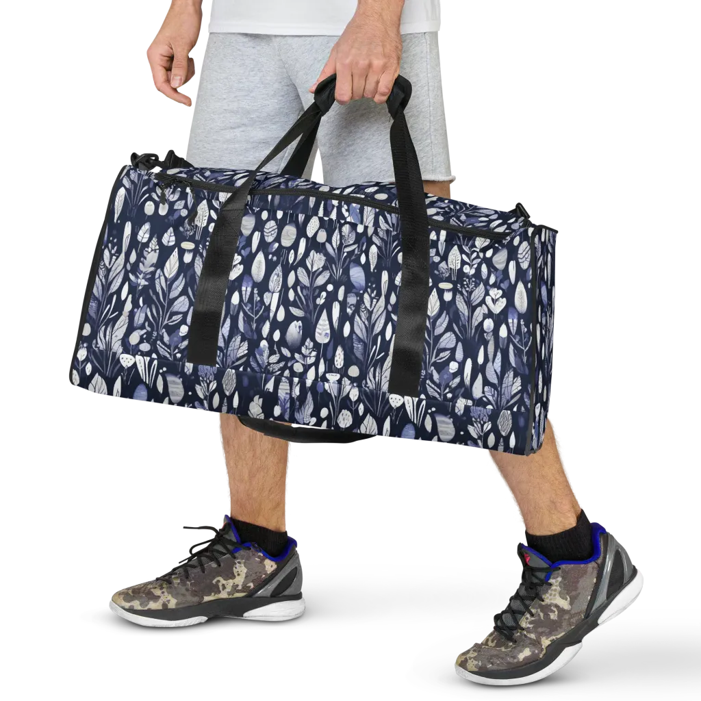 Midnight Herbarium on Duffle Bag — Front print