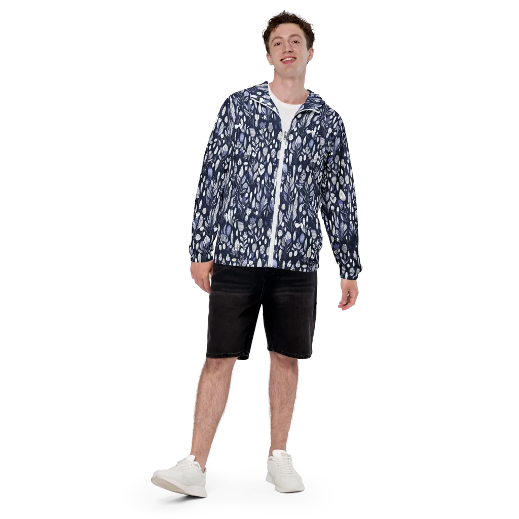 Midnight Herbarium on Men's Windbreaker — Front print