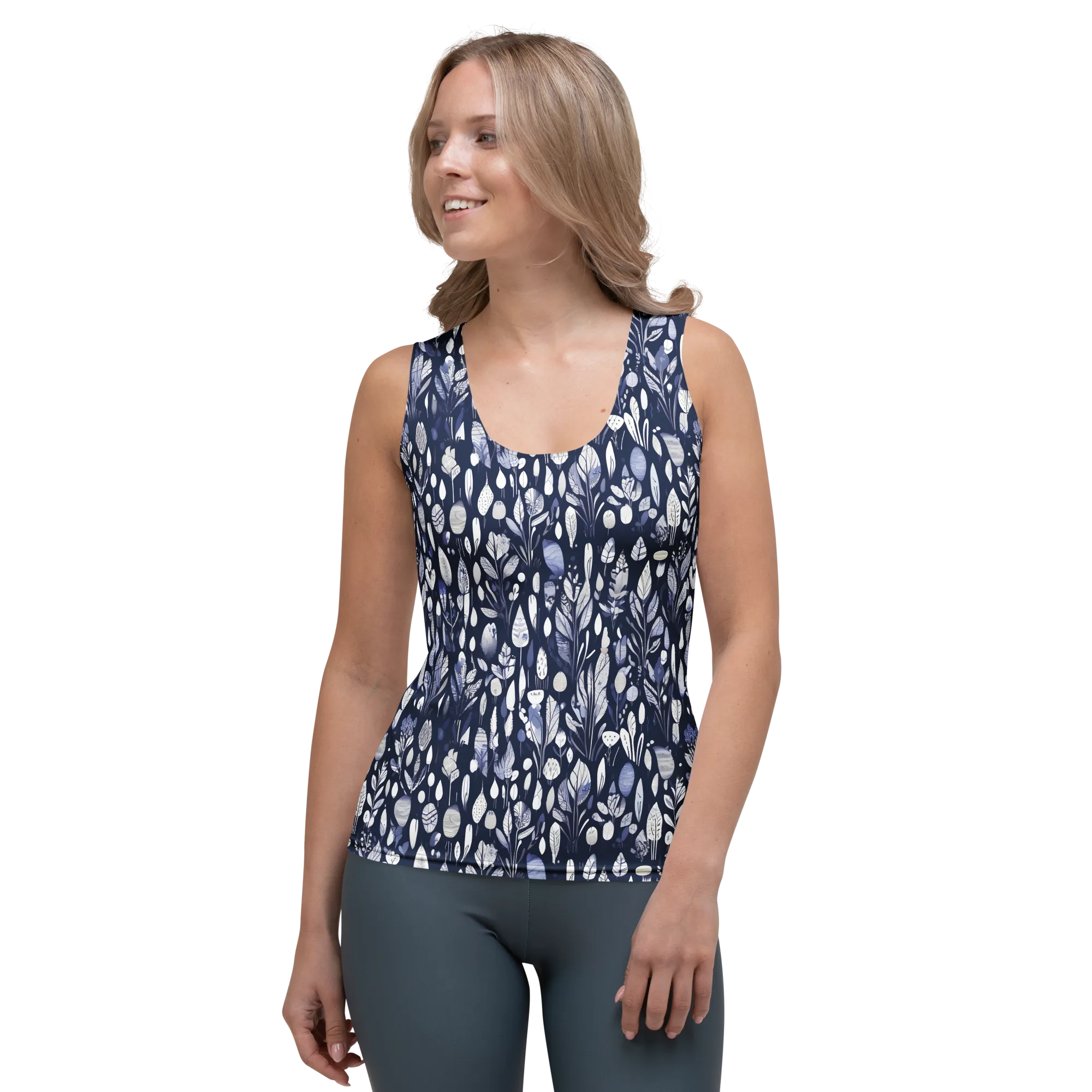 Midnight Herbarium on Women's Tank Top — Front