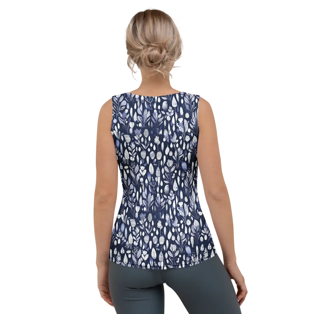 Midnight Herbarium on Women's Tank Top — Back