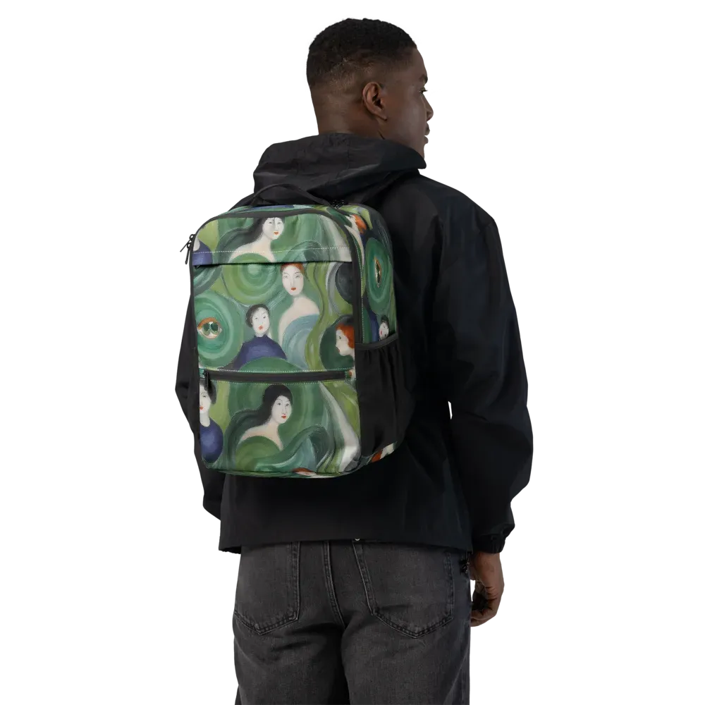Emerald Reverie on Utility Backpack — Back