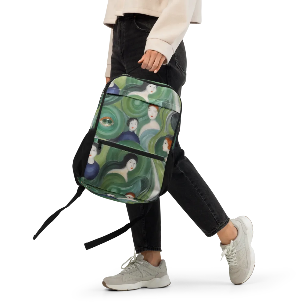 Emerald Reverie on Utility Backpack — Front 2