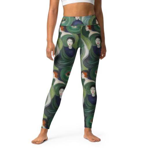 Emerald Reverie on a Yoga Leggings