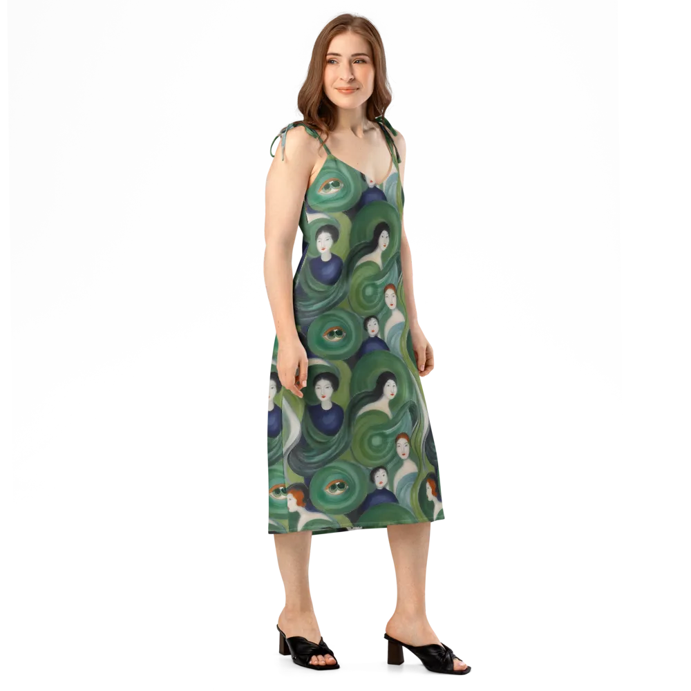 Emerald Reverie on Slip Dress — Right Front