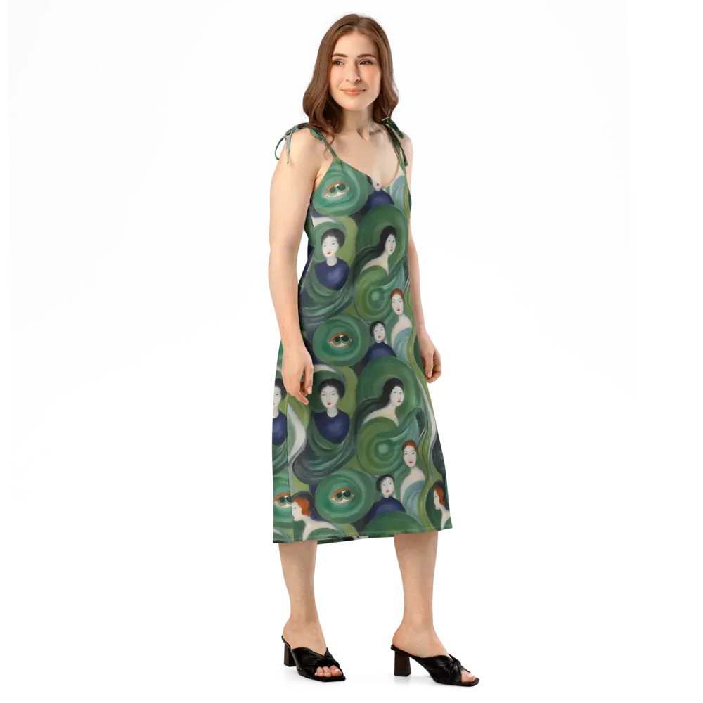Emerald Reverie on Slip Dress — Right Front