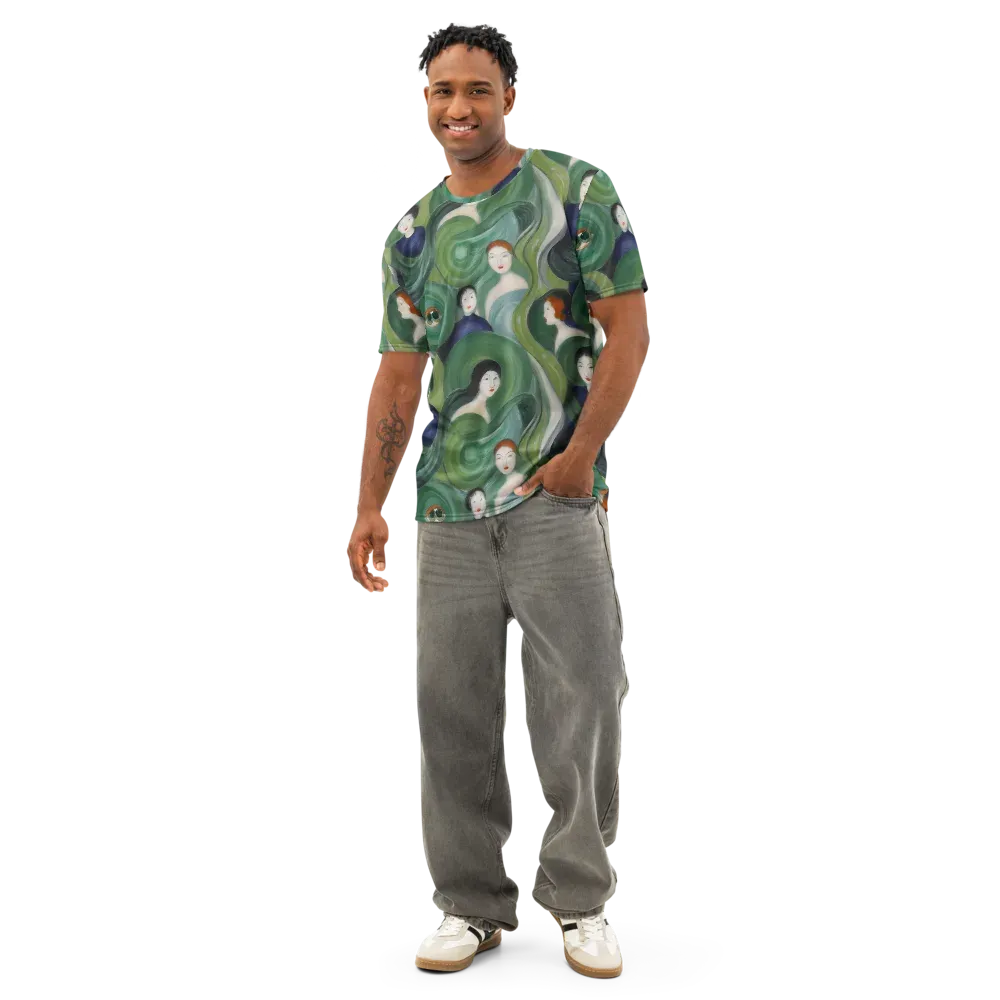 Emerald Reverie on Men's Cotton Crew Neck T-Shirt — Front