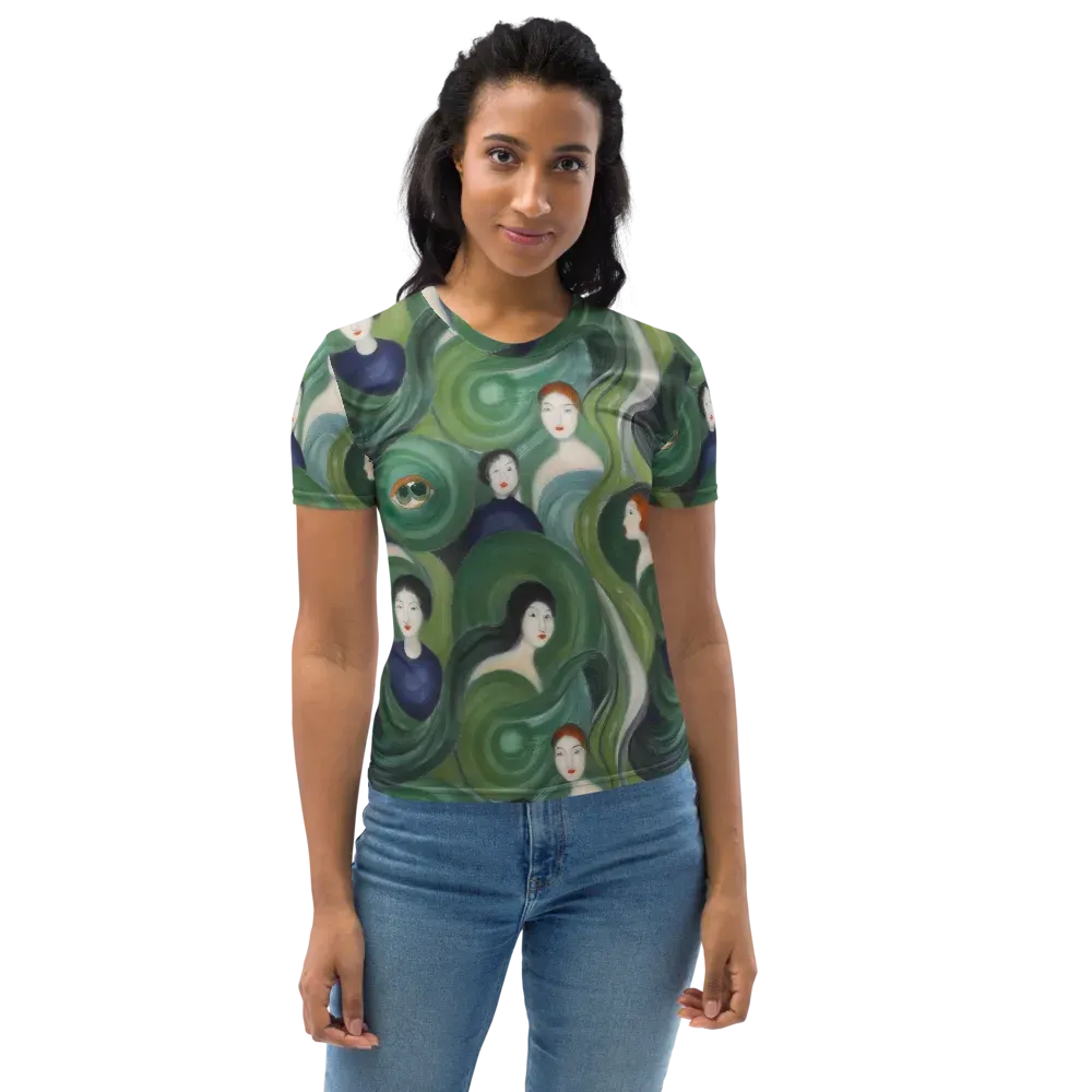 Emerald Reverie on Women's Crew Neck T-Shirt — Back print