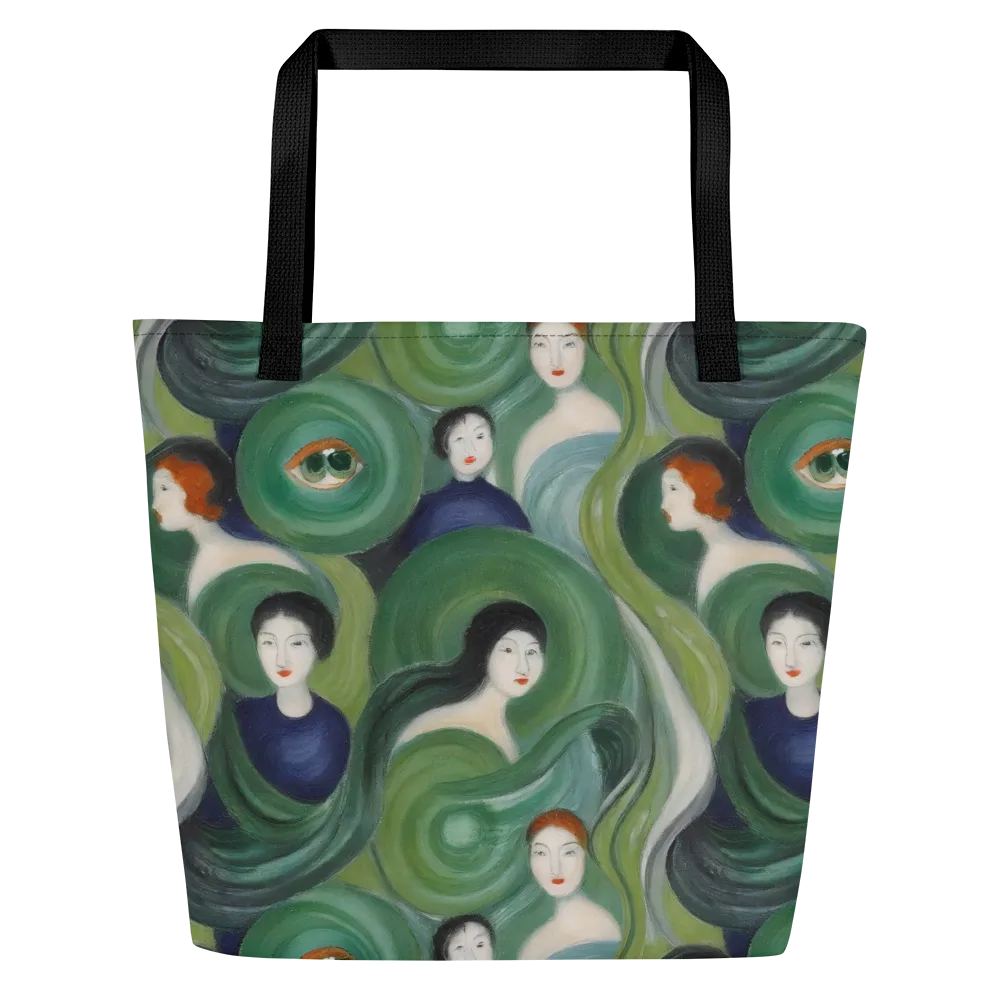 Emerald Reverie on Large Tote Bag W/ Pocket — Front