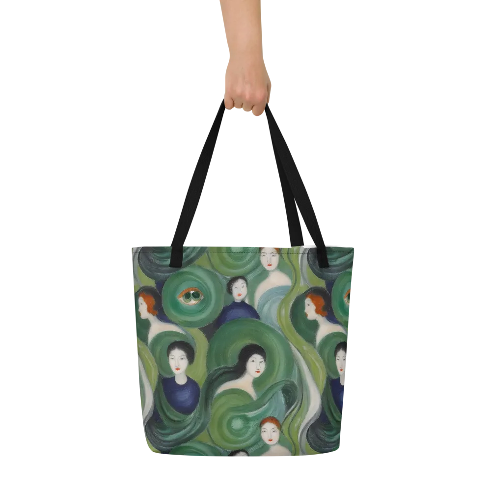 Emerald Reverie on Large Tote Bag W/ Pocket — Print file