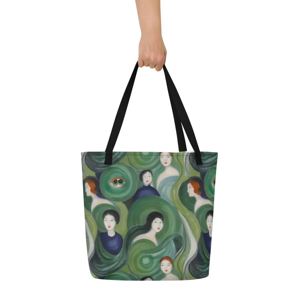 Emerald Reverie on Large Tote Bag W/ Pocket — Print file