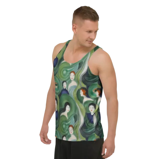 Emerald Reverie on a Men's Tank Top