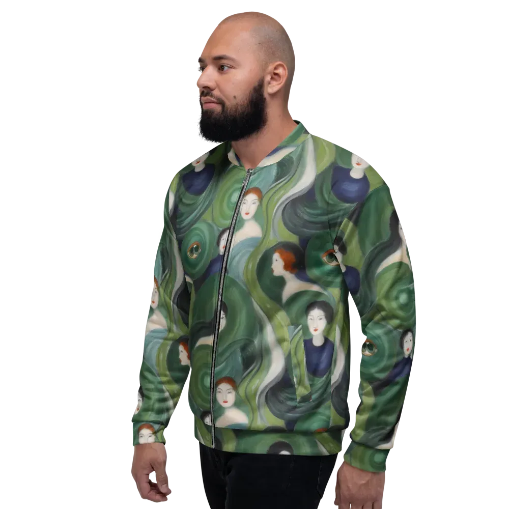 Emerald Reverie on Bomber Jacket — Left