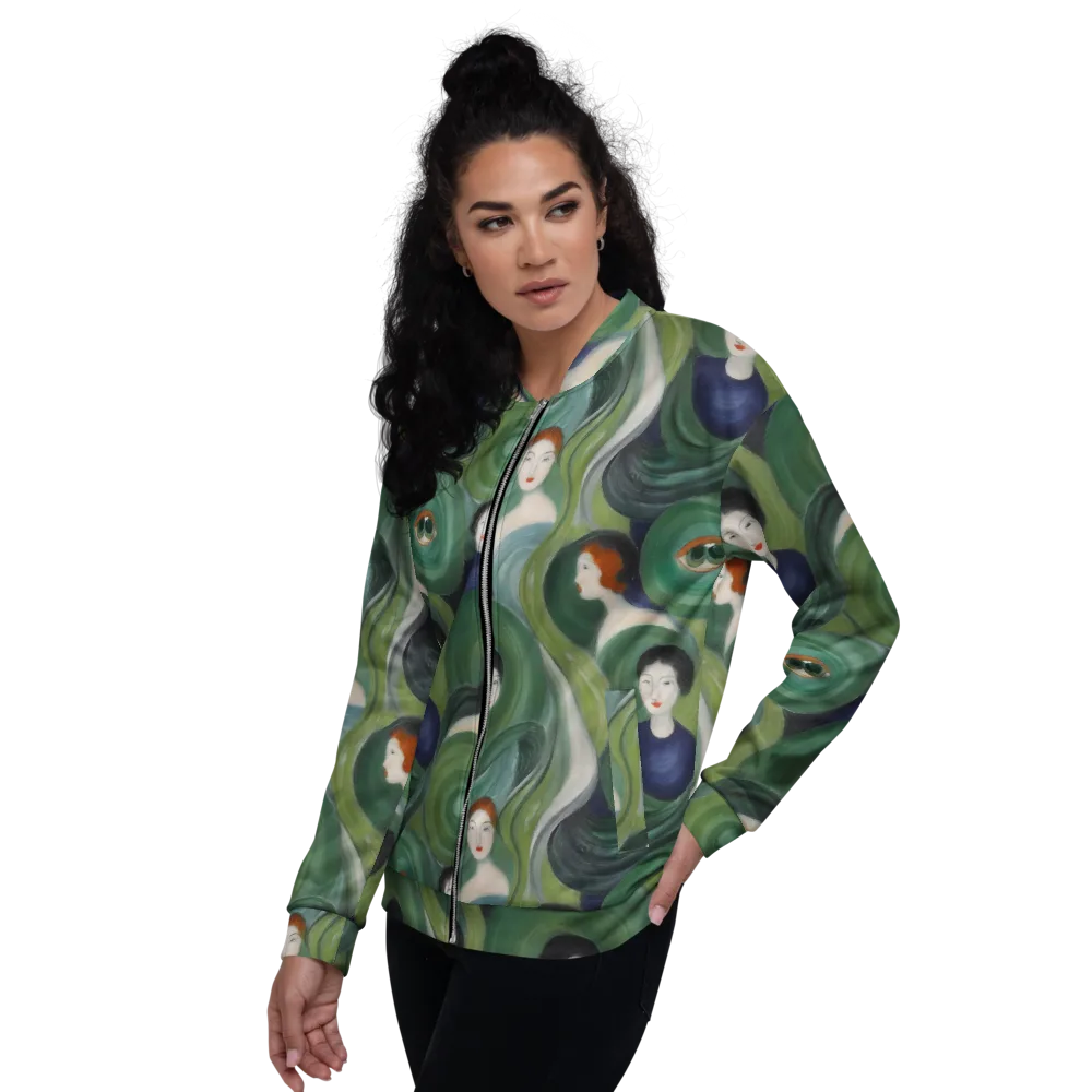 Emerald Reverie on Bomber Jacket — Back print