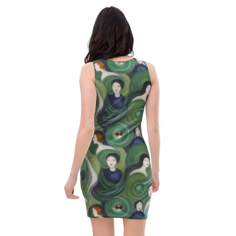 Emerald Reverie on Bodycon Dress — Back