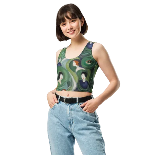 Emerald Reverie on a Crop Top
