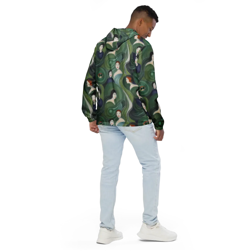 Emerald Reverie on Men's Windbreaker — Back