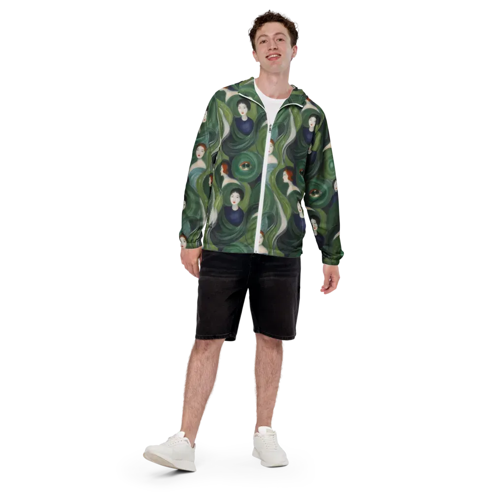 Emerald Reverie on Men's Windbreaker — Back print