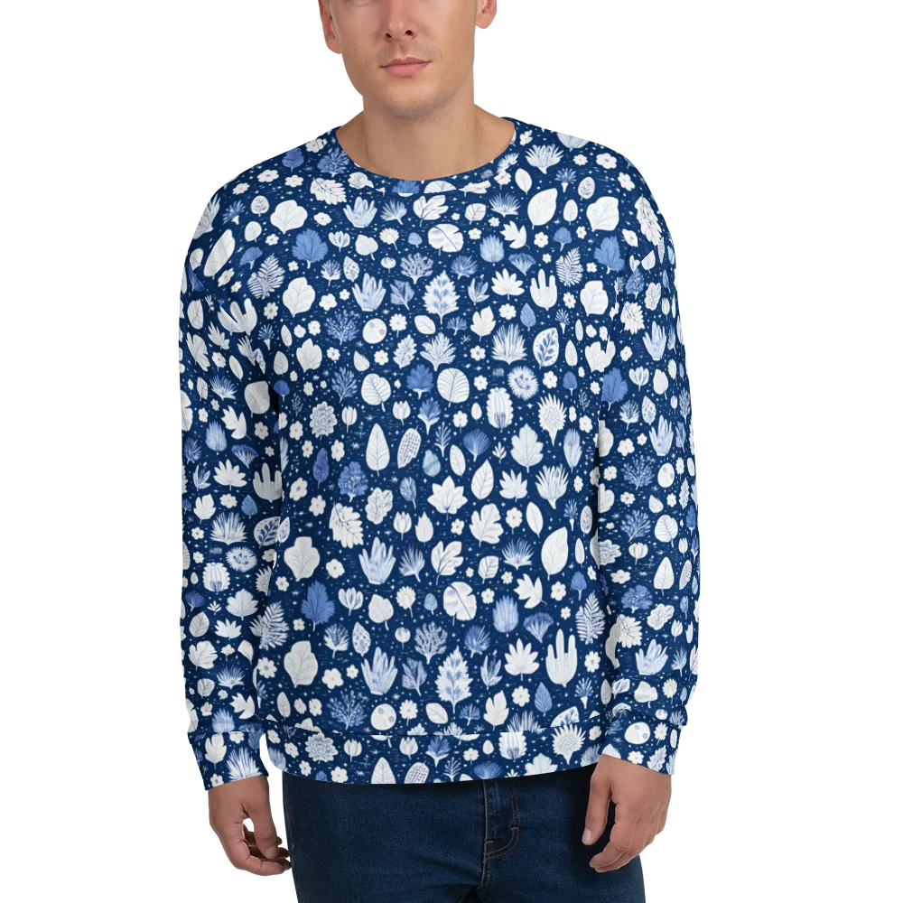 Indigo Herbarium on Sweatshirt — Front