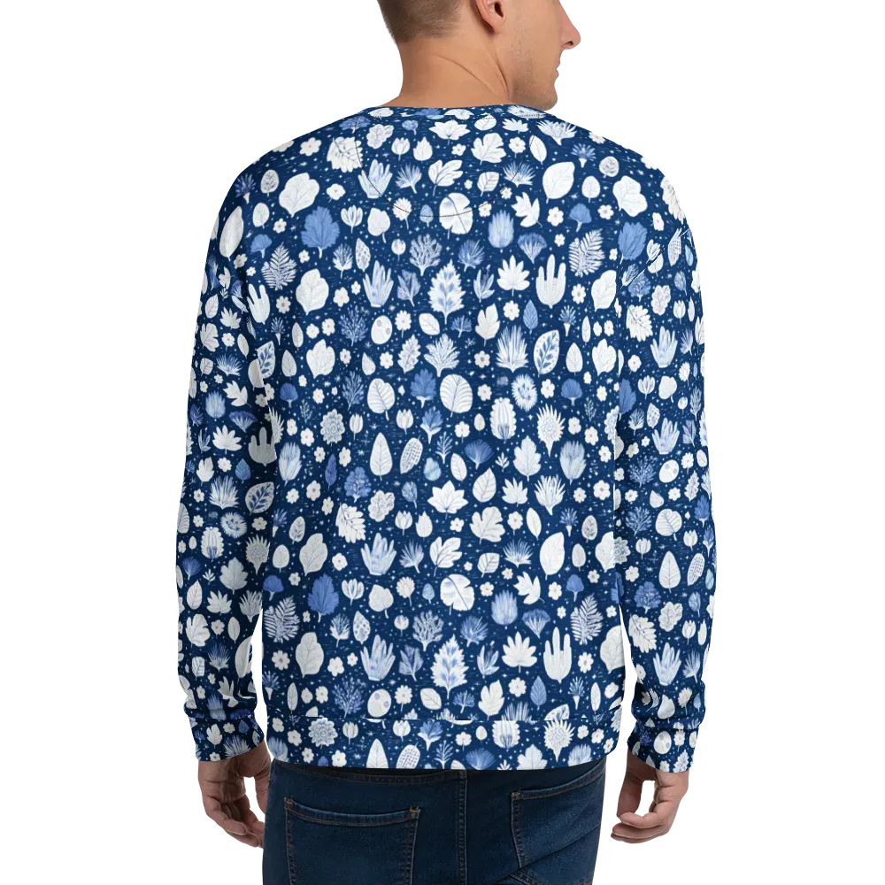 Indigo Herbarium on Sweatshirt — Back