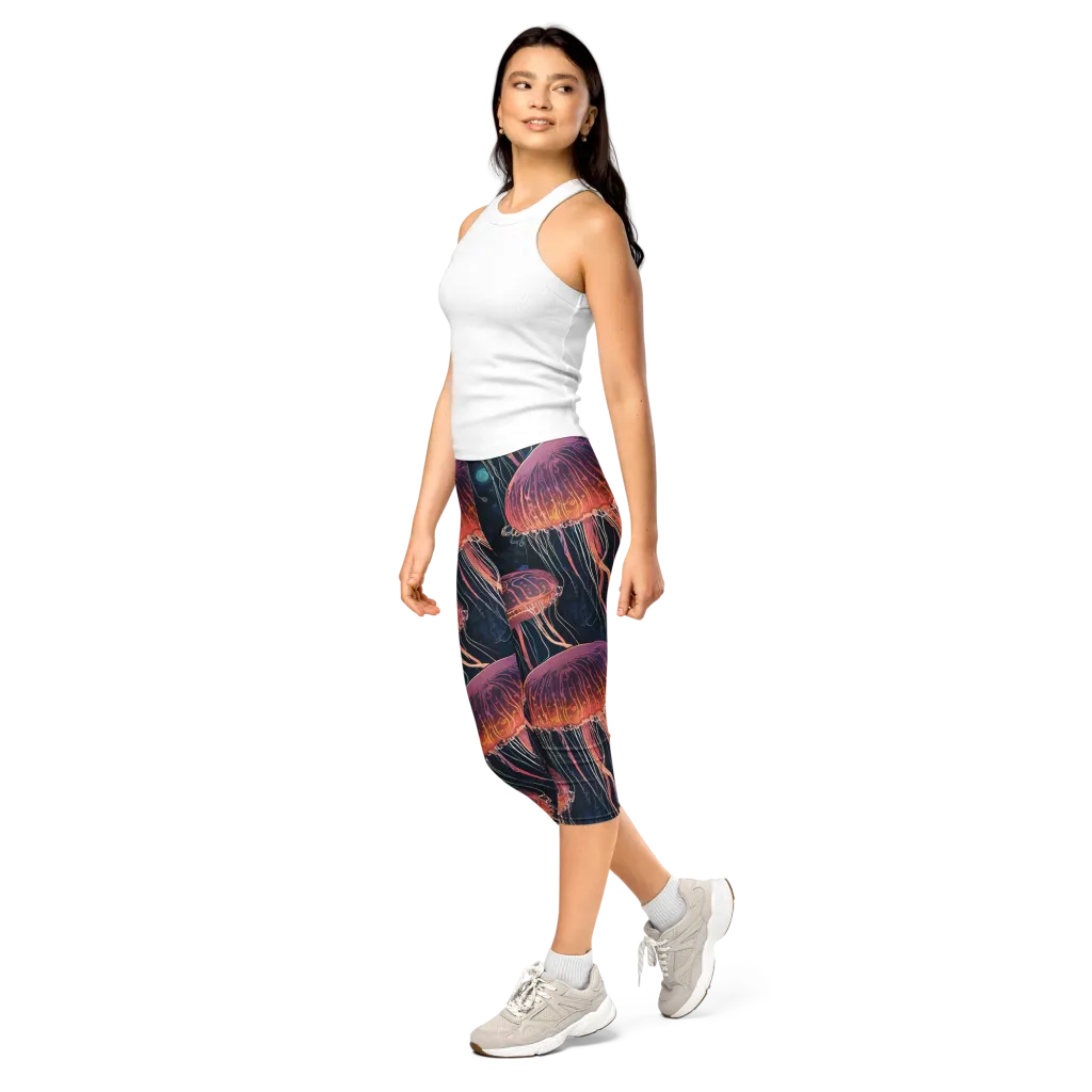 Jellyfish Nocturne on Capri Leggings — Print file