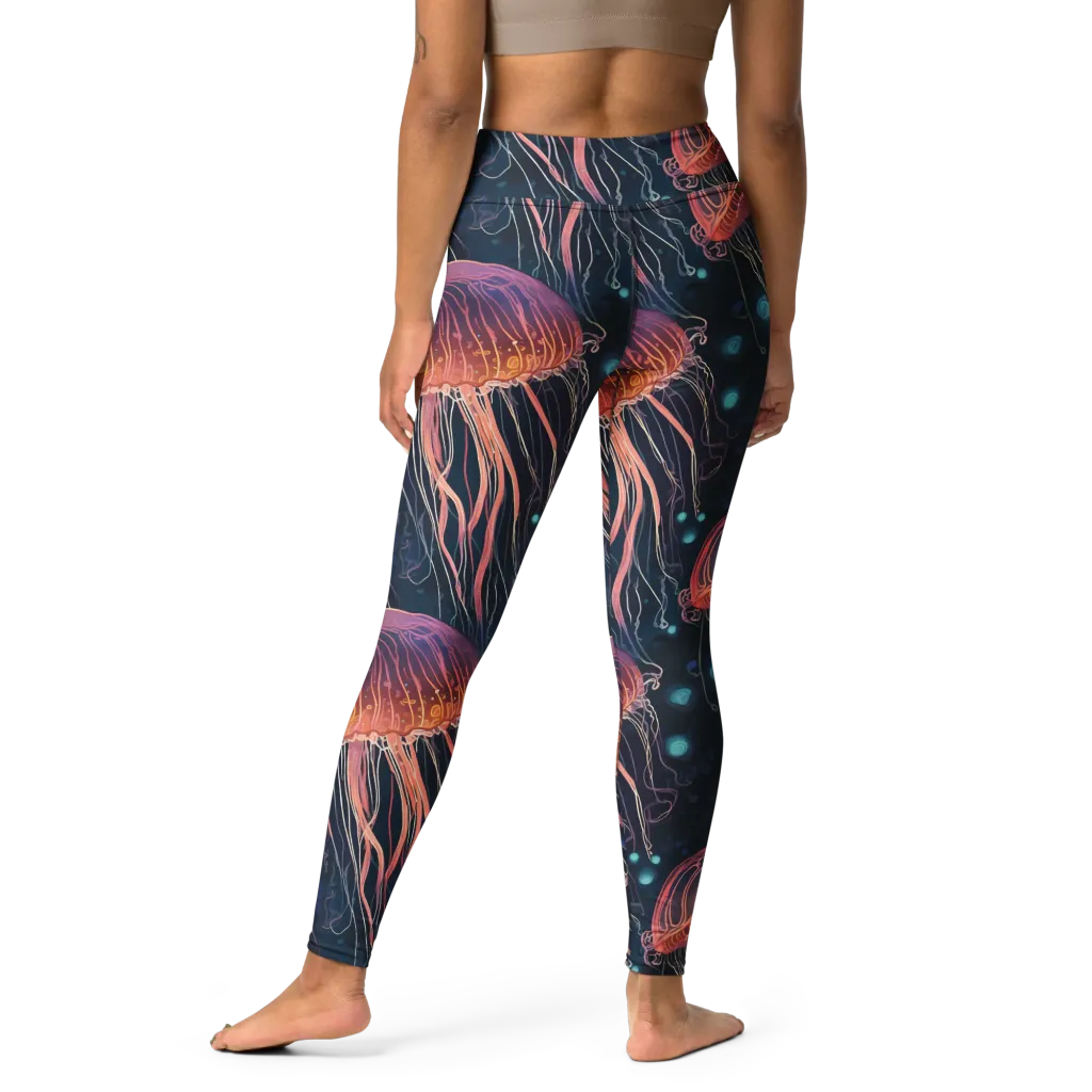 Jellyfish Nocturne on Yoga Leggings — Print file