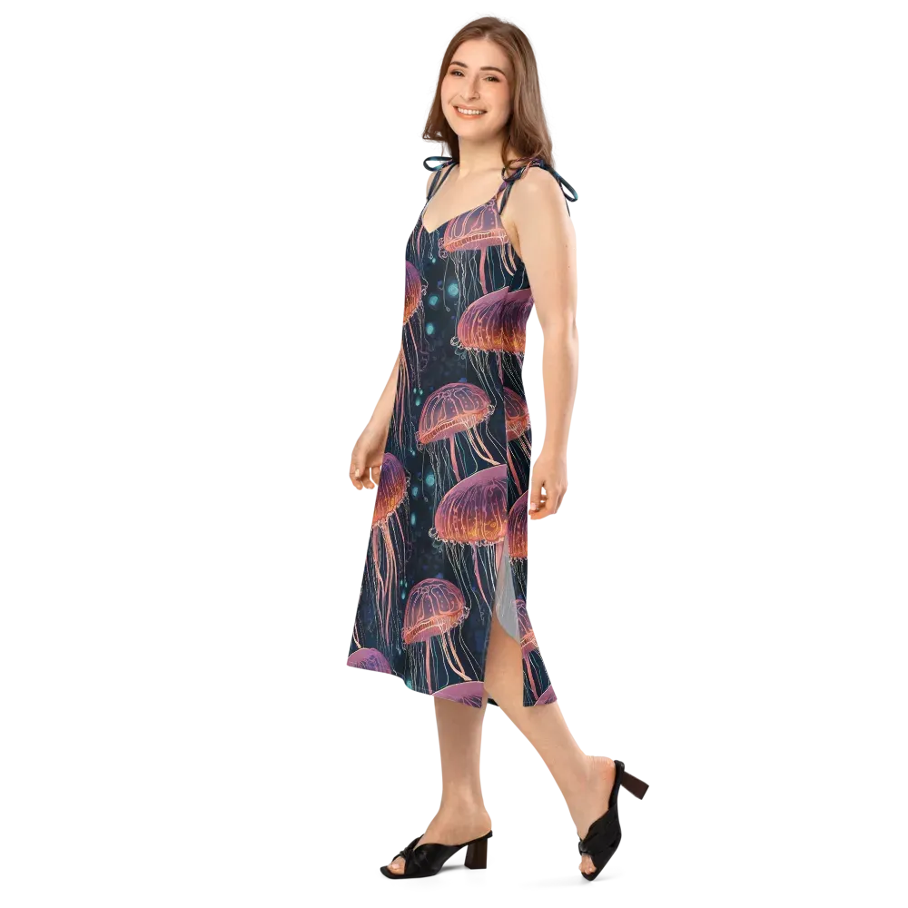 Jellyfish Nocturne on Slip Dress — Left Front