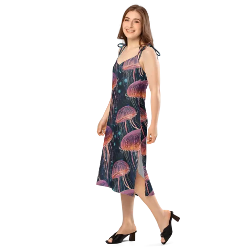 Jellyfish Nocturne on a Slip Dress