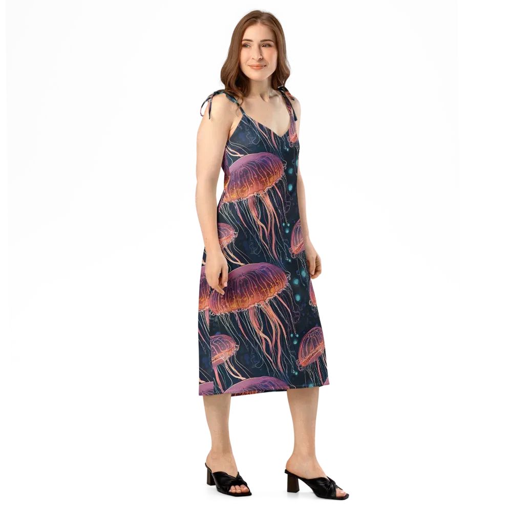 Jellyfish Nocturne on Slip Dress — Right Front