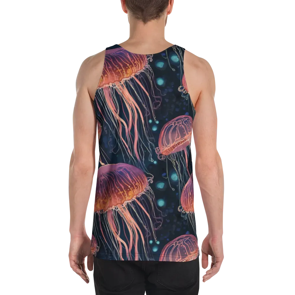 Jellyfish Nocturne on Men's Tank Top — Back
