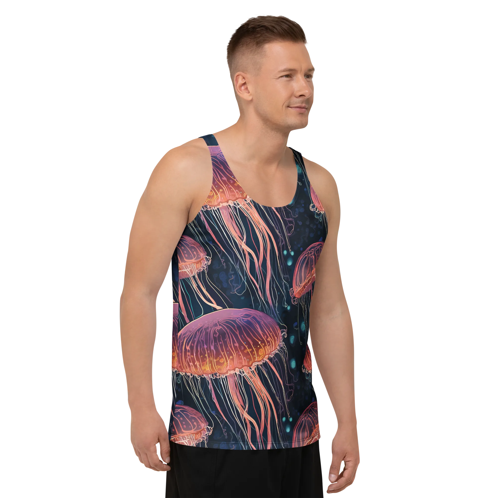 Jellyfish Nocturne on Men's Tank Top — Front print