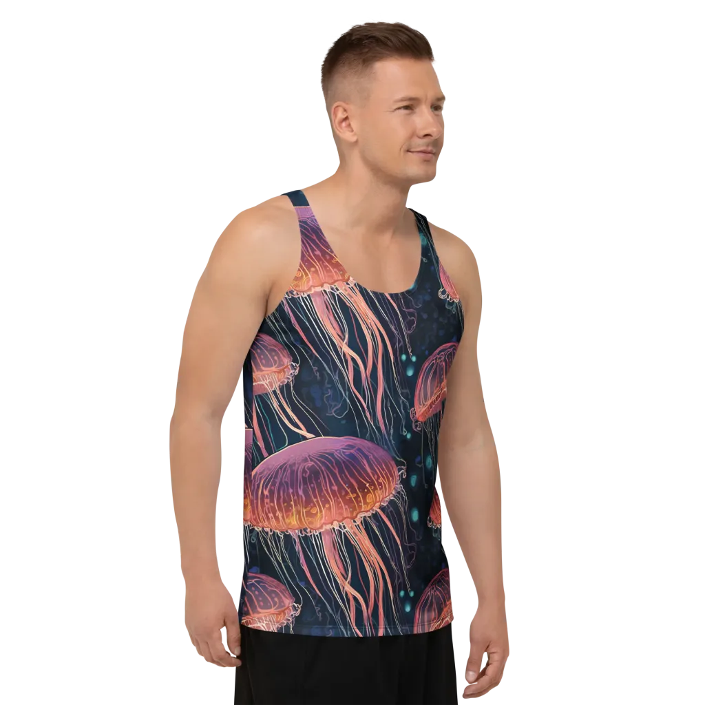 Jellyfish Nocturne on Men's Tank Top — Front print