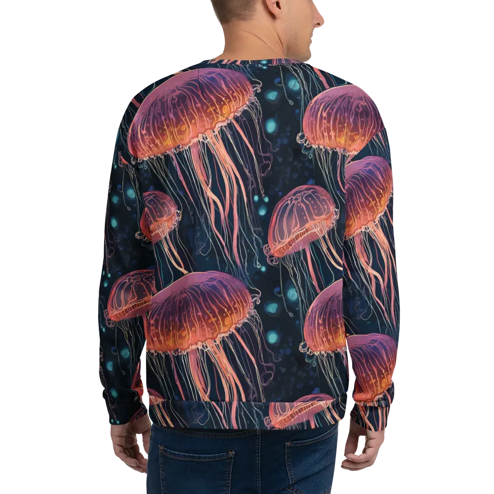 Jellyfish Nocturne on Sweatshirt — Back