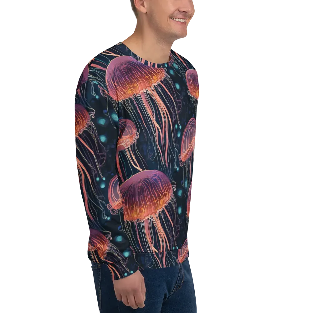 Jellyfish Nocturne on Sweatshirt — Right Front