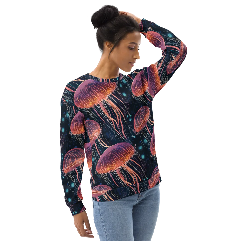 Jellyfish Nocturne on Sweatshirt — Back print
