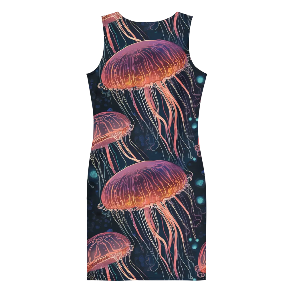 Jellyfish Nocturne on Bodycon Dress — Print file