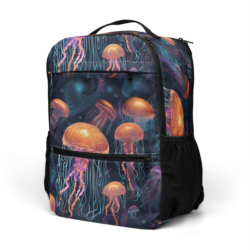 Jellyfish Reverie on Utility Backpack — Bottom print