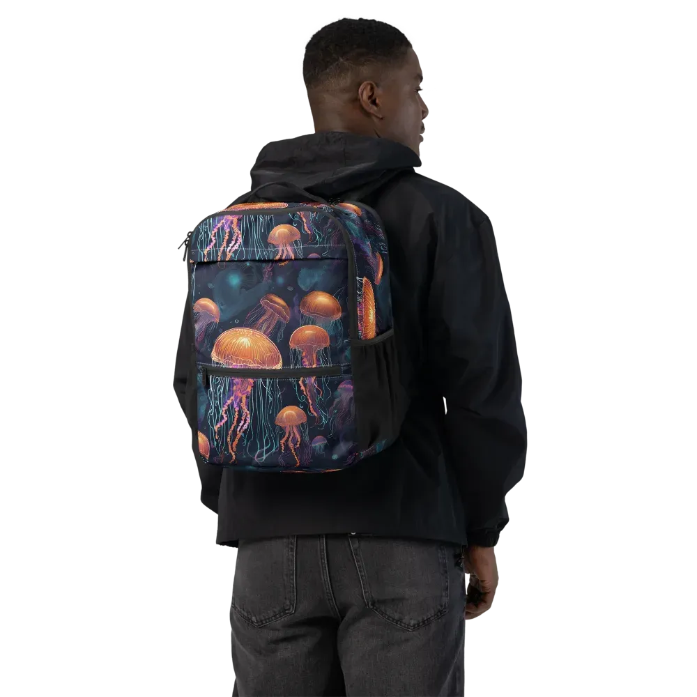Jellyfish Reverie on Utility Backpack — Back