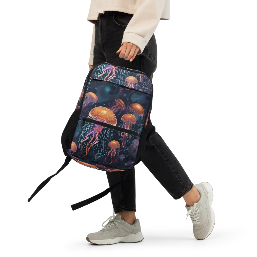 Jellyfish Reverie on Utility Backpack — Front 2