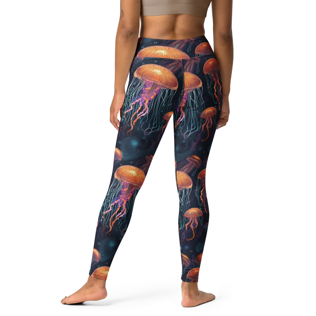Jellyfish Reverie on Yoga Leggings — Print file