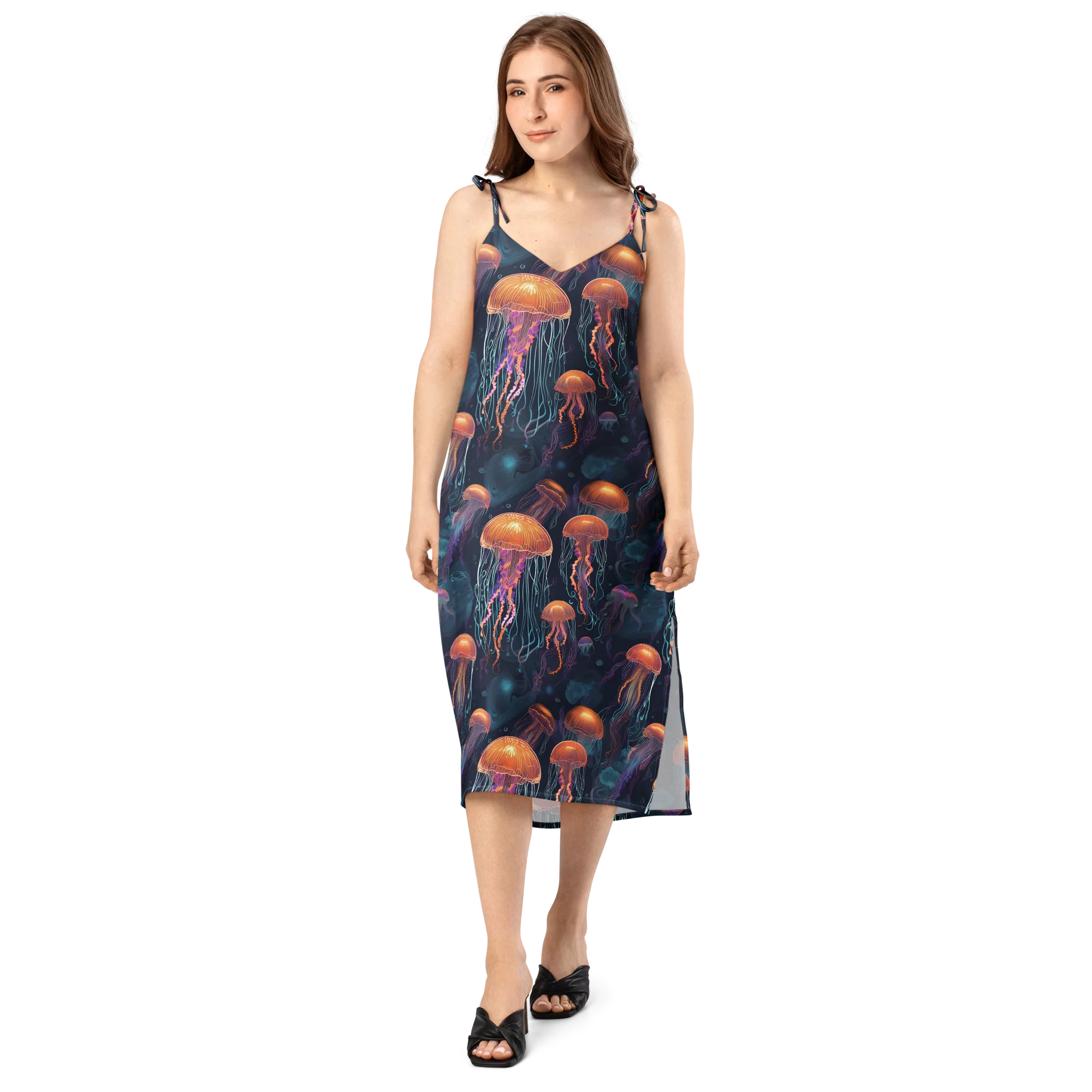 Jellyfish Reverie on Slip Dress — Front
