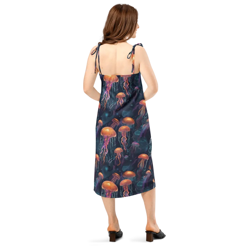 Jellyfish Reverie on Slip Dress — Back