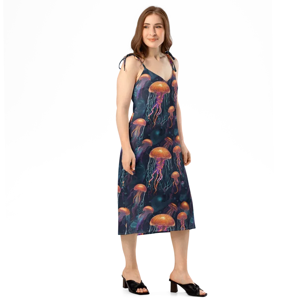 Jellyfish Reverie on Slip Dress — Right Front