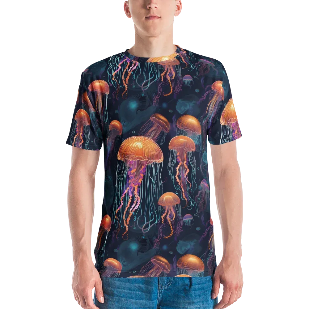 Jellyfish Reverie on Men's Crew Neck T-Shirt — Front