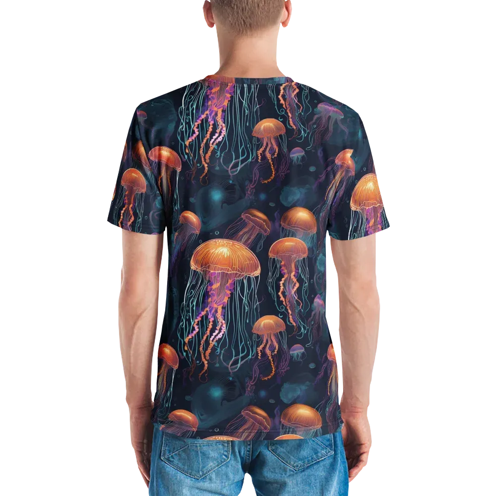 Jellyfish Reverie on Men's Crew Neck T-Shirt — Back