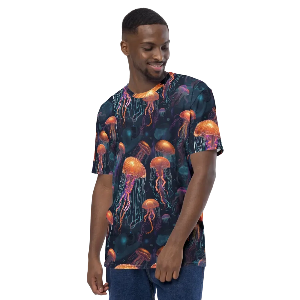 Jellyfish Reverie on Men's Crew Neck T-Shirt — Back print