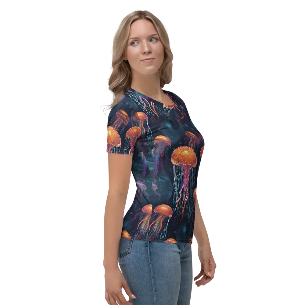 Jellyfish Reverie on Women's Crew Neck T-Shirt — Back print