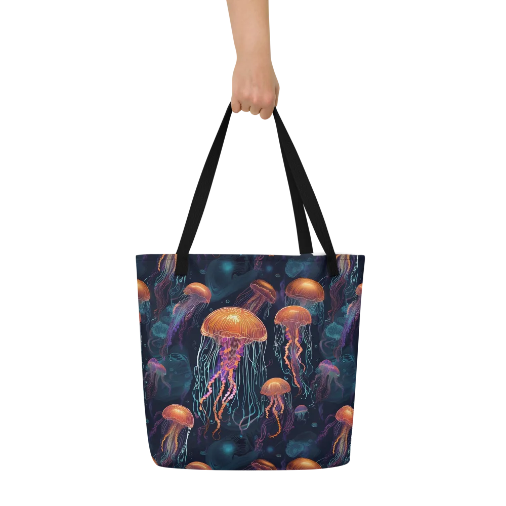 Jellyfish Reverie on Large Tote Bag W/ Pocket — Print file