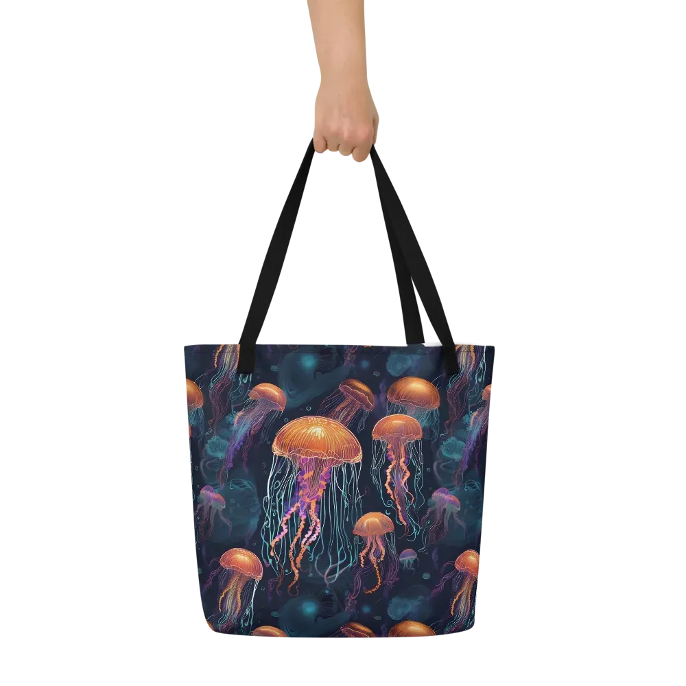 Jellyfish Reverie on Large Tote Bag W/ Pocket — Print file